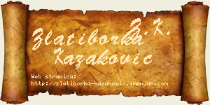 Zlatiborka Kazaković vizit kartica